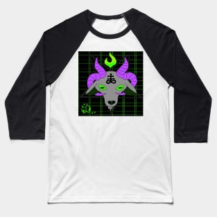 Cyber Goth SataniGoat Baseball T-Shirt